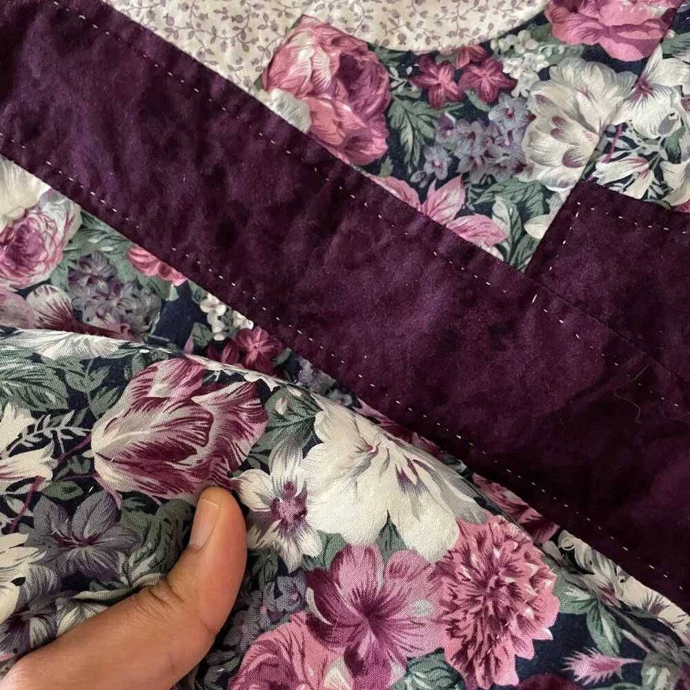 Heirloom Hand Stitched Amish Quilt, Stunning Vintage Heritage, Antique XL King - Picture 3 of 16